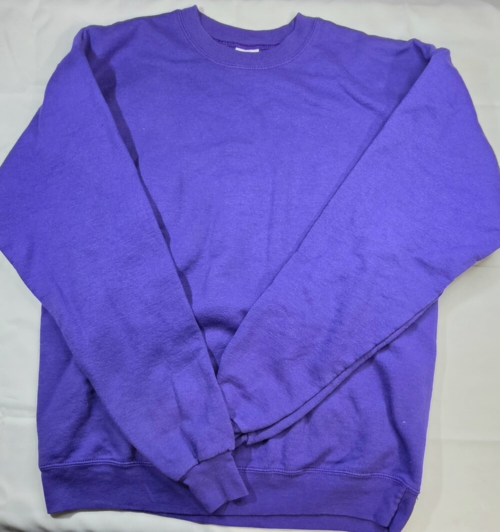 Hanes EcoSmart Men's Crewneck Sweatshirt Size Med Purple Pullover Sku 0412